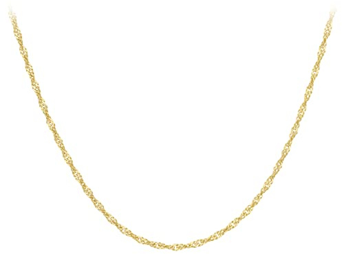 Carissima Gold Damen 9k (375) Gold 1.2mm Diamantschliff Twist Panzerkette