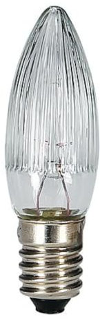 EGB Topkerzen 12V/3W E10 Klar Weihnachtskerzen Set - perfekt als Weihnachtsbaumkerzen, Schwibbogen Beleuchtung und Weihnachtsdeko Kerzen, 3er Blister