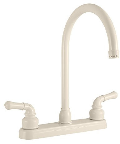 Robinet d'évier de cuisine Dura Faucet DF-PK330HC-BQ RV à bec en J (parchemin bisque)