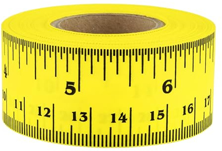 ChromaLabel Adhesive Measuring Tape, 1 Inch x 13.9 Yards, Yellow