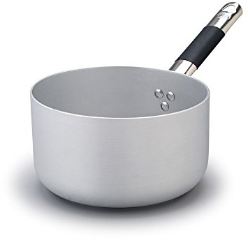 Pentole Agnelli ALMC105PIC16 Casseruola Alta con Manico, Alluminio, Argento, 16 cm