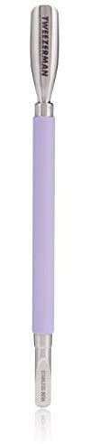 TWEEZERMAN Nagelhautschieber (Dual Sided Pushy, Entfernen von Nagelhaut und Unreinheiten unter Nägeln), Lila