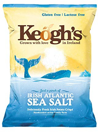 Keogh's Patatas fritas con sal del mar Atlántico irlandés, 125 g