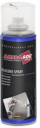 Ambro-Sol - OL102 Silicone Spray, Lubrificante per Tutti i Giorni, Idrorepellente, Evita l'Accumulo di Cariche Elettrostatiche, Bomboletta Spray in Banda Stagnata Riciclabile all'Infinito da 200 ml