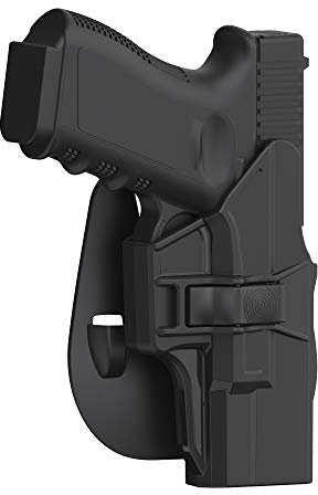 G19 Holster, OWB Paddle Holster for Glock 19 Gen 1 2 3 4 5, Glock 23 32 Gen 1 2 3 4, Glock 19X/44/45, Outside Waistband Gun Holster, Adjustable Cant, Quick Release - Right Handed