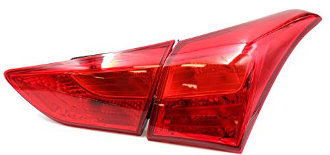 C054 Rückleuchten Folie Set Aufkleber Tönungsfolie Heckleuchten Passgenau zugeschnitten für Rückleuchte Selbstklebend Kfz Auto Zubehör (Red)