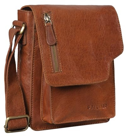 STILORD Pete Umhängetasche Leder klein Männer Schultertasche Vintage Messenger Bag Herren 8,4 Zoll Tablettasche echtes Leder Farbe:maraska - braun