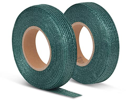 Lot de 2 Attaches pour Arbres 3 cm x 50 m Rouleau Attaches pour Arbres Ruban pour Plantes Corde d'Arbre en Polyéthylène Attaches pour Plantes pour Jardin (3 cm x 50 m)