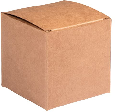 Rayher Faltschachtel, zum Befüllen, 7,5 x 7,5 x 7,5 cm, Set 6 Stück, Geschenkbox aus Karton, FSC zertifiziert, Geschenkkarton kraft, 67380521