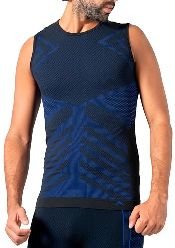 Risalti Maglia Termica Uomo Smanicato Energy - Maglia Tecnica Uomo Traspirante, Intimo Termico Senza Cuciture