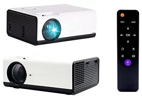 MINI PROIETTORE LED ULTRA HD, PROIETTORE LED CON INGRESSO HDMI, USB, AV, CUFFIE, CONNESSIONE CON TELEFONO, MINI PROIETTORE ANDROID 1200 LUMEN 4G + 64G - DISCORAMA®