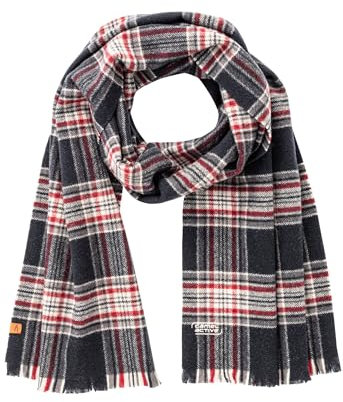 camel active Herren Webschal aus Wolle Rot, menswear-OS