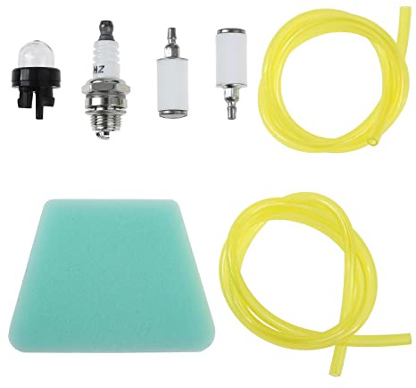 Hicello Fuel Air Filter Kit Compatible with Mcculloch Chainsaw | with Gas Fuel Line Primer Bulb Spark Plug Compatible with MACC 3212 3214 3210 3216 MS1432 MS1635NAV 2000 3200 3500 3516