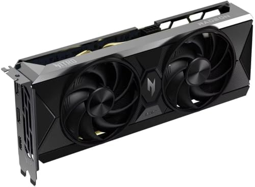 Acer Nitro Radeon RX 9060 XT OC - AMD Grafikkarte (8 GDDR6, 128 Bit, PCIe 5.0 x16, 1x HDMI 2.1a 2X DP 2.1b) 2X Nitro FrostBlade, 1x8 pin, Slot Space: 2