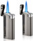 2 mini accendini a getto: accendino ricaricabile, a doppia fiamma, a gas butano, ricaricabile e regolabile, ottimo regalo per uomini e donne, senza gas (nero)
