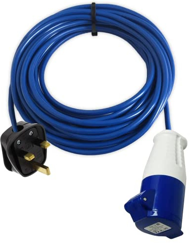 13A PLUG TO 16A BLUE SOCKET EXTENSION LEAD 1M 3M 5M 10M 15M 25M 50M CARAVAN EVENT ADAPTER (3 Metre)