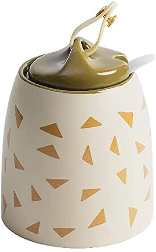GLJTUO Pot D'Assaisonnement De Style Japonais, Joli Bol À Sel De Cuisine Domestique, Sucrier, Boîte D'Assaisonnement, Pot De Rangement en Céramique (Couleur : Jaune) (Jaune)