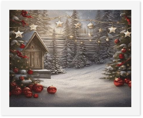 SKTNBM Digitales Ölgemälde, Weihnachts-Holzdruck, DIY-Ölgemälde, Malen nach Zahlen für Erwachsene, personalisiertes Ölgemälde-Set