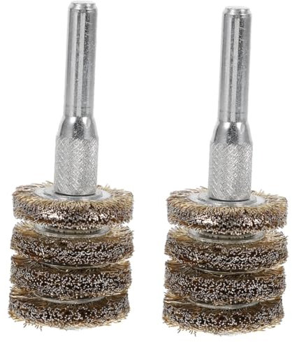 Hohopeti 2pcs Electric Drill Wire Brush Attachment for Cleaning Paint Dust Burrs Wire Wheel