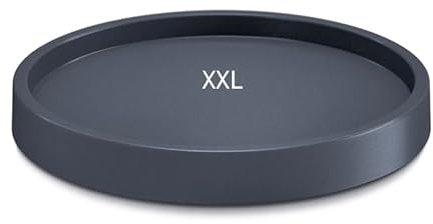MELTOM Mobile Plattform für Blumentopf mit Rädern Mobile Saucer RUND, Anthrazit (XXL - 41 cm, RUND)