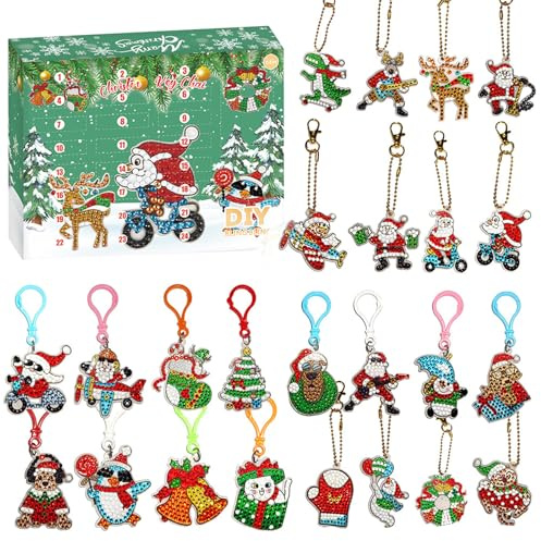 Diamond Art Adventskalender 2024, Magic Painting Adventskalender, Diamond Painting Adventskalender, 24 Tage Weihnachts-Countdown-Kalender, Basteladventskalender,