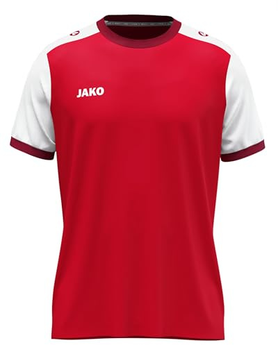 JAKO Unisex tröja dynamisk, kortärmad, röd/vit/mörkröd, L