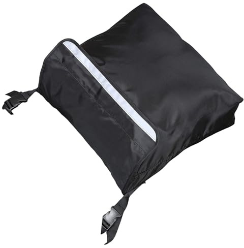 Rollstuhl Hängetasche 1 Stück Schwarz aus Wasserdichtem Nylon | Clip On/off Gurte, Verstellbar, Große Kapazität, Passend für Rollstuhl und Scooter