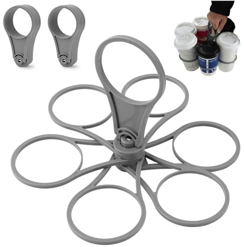 2er-Pack Super Carry Getränkehalter für 6 Becher | Kaffee, Softdrinks, Pints, Bier zum Mitnehmen | Robust und wiederverwendbar für Festivals, Sportveranstaltungen und Konzerte | Praktisch im Tasche
