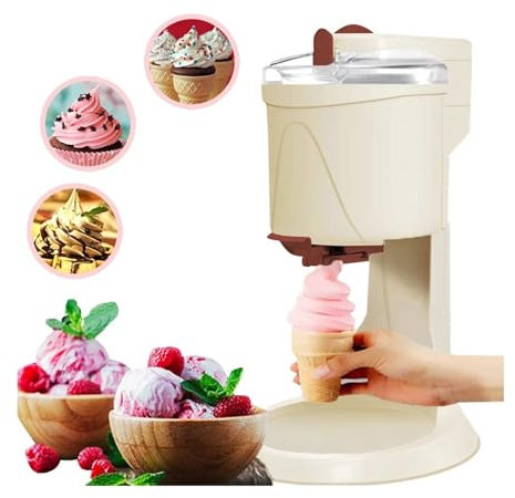 Macchina per gelato domestico,Macchina per gelato soft, Macchina per gelato allo yogurt,Macchina per gelato a cono,Semplice operazione con una sola pressione,per la cucina domestica fai da te