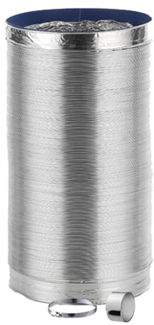 Aluminum Air Duct, Flexible Exhaust Pipe for Home Use, Condenser Vent Hose Pipe for Industrial Venting, for Tumble Drier, Cooker Hood, Extractor Fan, with 1 Clamps and 1 Tape(2m,120mm)