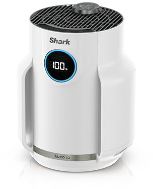 Shark NeverChange, Purificador de Aire, Alcance 23 m², Blanco HP072EUWH | Para Casa, Oficina, Guardería, Filtro HEPA (5 Años), Atrapa el 99,97 % de los Alérgenos, Polen, Silencioso, Pantalla LED