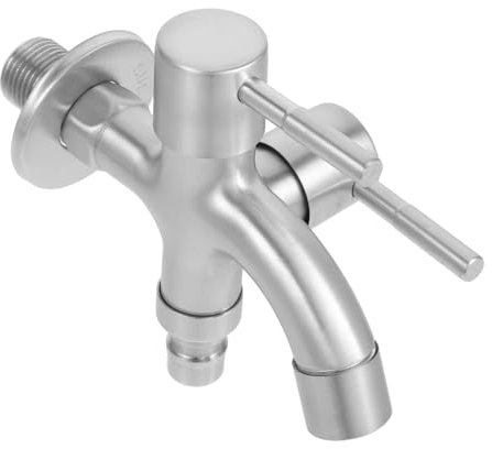 SEWACC Wasserhahn Aus Verlängert Mit Ein- Zwei-ausgang Multifunktionaler Waschmaschinen-netzdüsenhahn Rostfrei Für Haushalte Geeignet