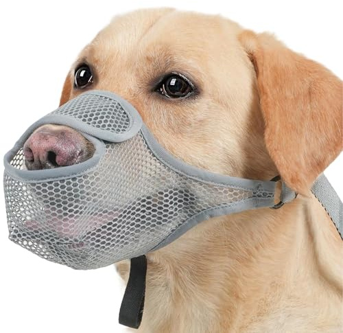 Anti-Bell-Maulkorb Für Hunde | Waschbar Weiches Mesh Anti-Beißen Verstellbar,Maulkorb Zur Verhinderung Von Schlingen Und Lecken Für Haustiere - Weiches Mesh Geeignet Für Erwachsene, Familien, Tierlieb