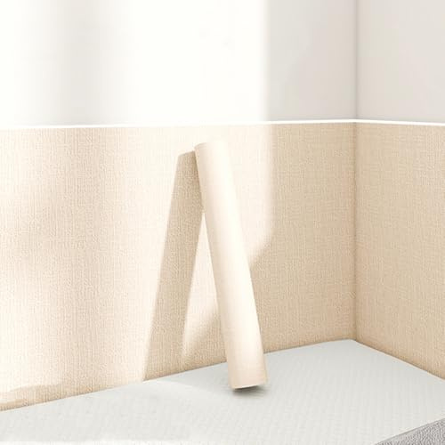 Aeovot Papier Peint Thermique Adhesif Mural - Rouleau Isolant Thermique Autocollant Anti Humidité Imperméable Phonique 3D Anti-Collision Coussin Revetement Mural Panneaux Muraux(Jaune,50cmx3m)