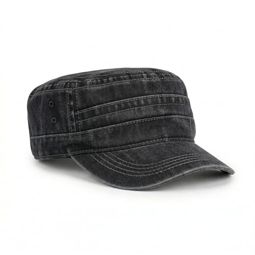 Casquette de baseball unisexe, style militaire, vintage, réglable, tendance, couleur unie, pour homme et femme