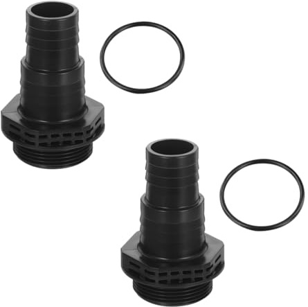 Ersatzteile für Poolfilter & Poolpumpen, 32/38 mm Poolpumpenanschluss Adapter für SPS100 SPS75 SPS50 SPS25 Umwälzpumpe, Sandfilteranlage Pool Ersatzteile, Filterpumpe Anschluss Schwarz (2 Sets)