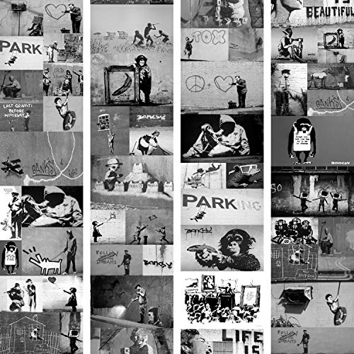 murando - Carta da Parati Moderna per Camera da Letto, Graffiti, PURO 10 m | Fotomurali in TNT, Decorazione da Muro XXL, Carte da Parati Moderne, Urban, Produzione Europea