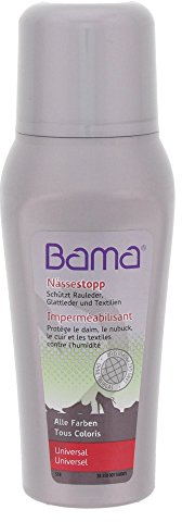 Bama Nässestopp, Schützt vor Nässe und Flecken, Imprägnierende Schuhcreme für glattes, raues Leder und Textilien, 75 ml