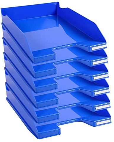 Exacompta 6x Briefablagen DIN A4 Combo Midi eisblau glänzend