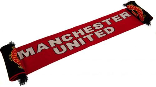 Manchester United Man Utd Supporters Jacquard Knit Scarf