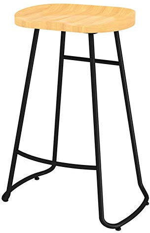 HXSM Holz Barhocker Küchenstuhl Tresenhocker Vintage Industrial Bistrohocker Leichte Barstuhl Metallfuß Hocker Mit Fußstütze 45cm 55cm 65cm 75cm