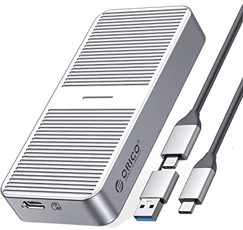40Gbps NVMe Gehäuse, ORICO M.2 Gehäuse Bis zu 2700 MB/s, SSD Gehäuse für USB4.0/3.2/3.1/3.0/2.0, USB C Gehäuse kompatibel mit Thunderbolt 3/4 Geräten, Unterstützung 2280 M&B+M-Key- M224-SV