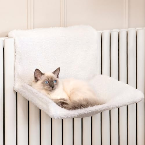 Marco Paul Radiator Cat & Dog Bed - Warm Fleece Beds, Basket Cradle Hammock for Small Pets, Soft & Comfortable