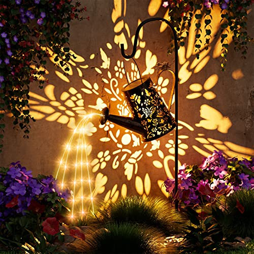 Regadera solar con luces