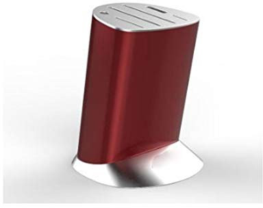 Portacoltelli Universale, Moderno Ceppo per coltelli per Una Facile Pulizia e Asciugatura, Slot dal Design Unico per Mantenere la Lama (Rosso)