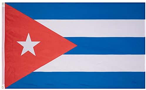 MUWO Bandera de Nations Together de 90 x 150 cm, bandera de jardín de doble cara, bandera resistente a la intemperie, bandera de fútbol de poliéster, con ojales (Cuba)