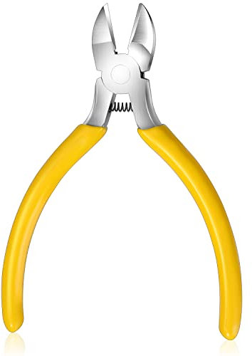 Elektronik Seitenschneider Klein Drahtschneider 5 Zoll Drahtschere Drahtzange Abisolierzange Wire Cutters mit rutschfeste Griffe für Weichmetall, Basteln, Schmuck