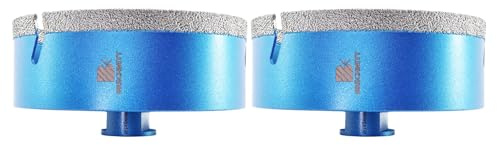 trepans pour carrelage 125mm - BRSCHNITT trepan diamant m14 pour Perçage à sec en Porcelaine Carrelage Granit Marbre(2 pièces)