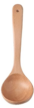 Cucharón de acero Madera sólida Sopa grande Sopa grande Manja larga Cosan de cuchara Estilo de gancho Gran Cuchara para cocinar y servir sopa (Color : C)
