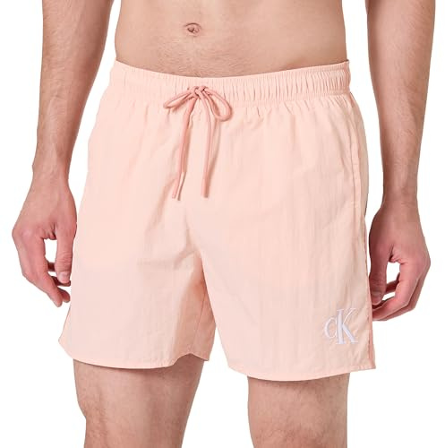 CK Jeans Modische Boardshorts für Herren, mittelgroß, mit Kordelzug, Rosa (Light Cantaloupe), Größe L, Rosa (Light Cantaloupe), L/XL